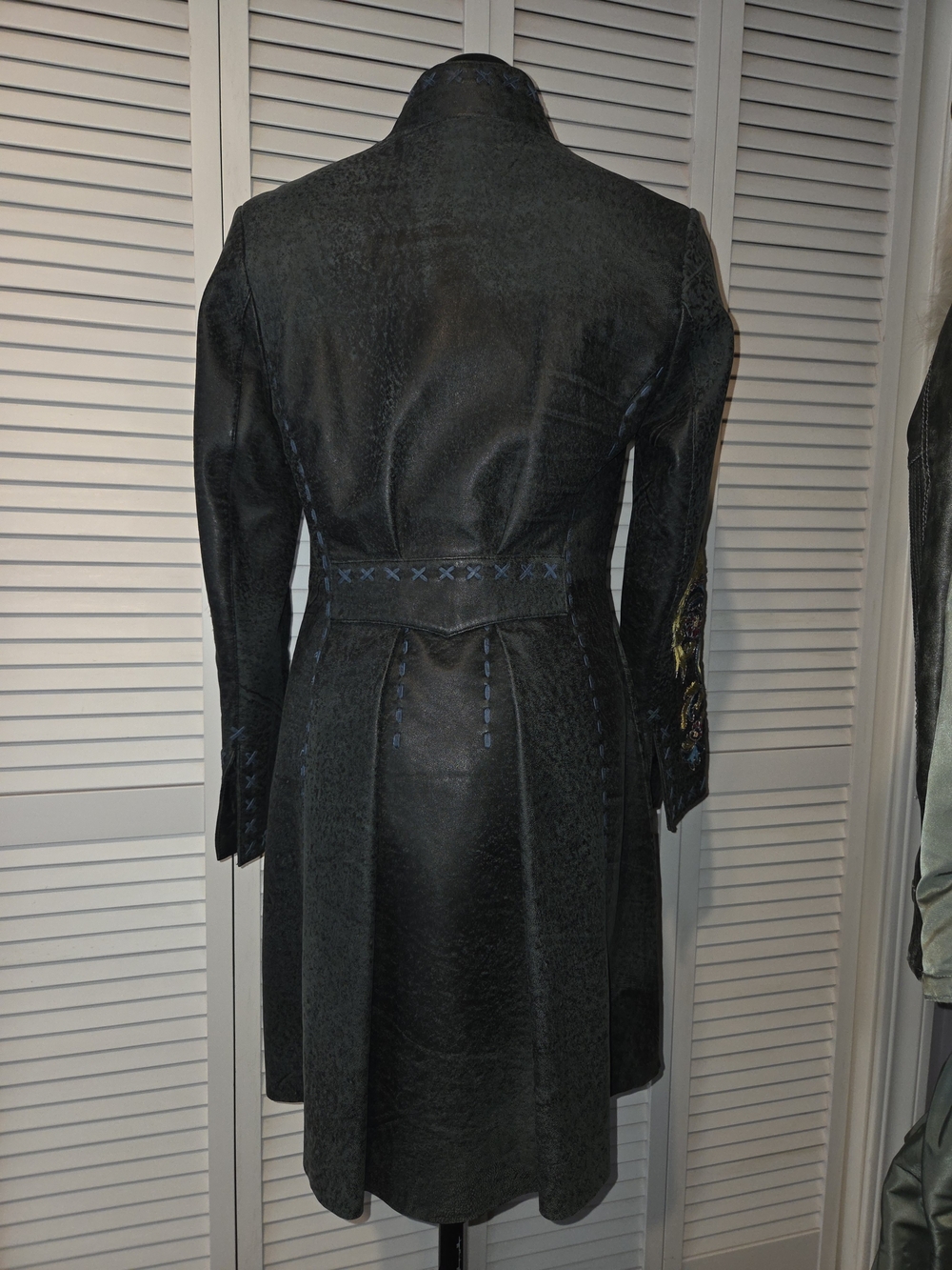 Double D Ranch Embroidered Longline Trench Coat - Picture 2 of 7
